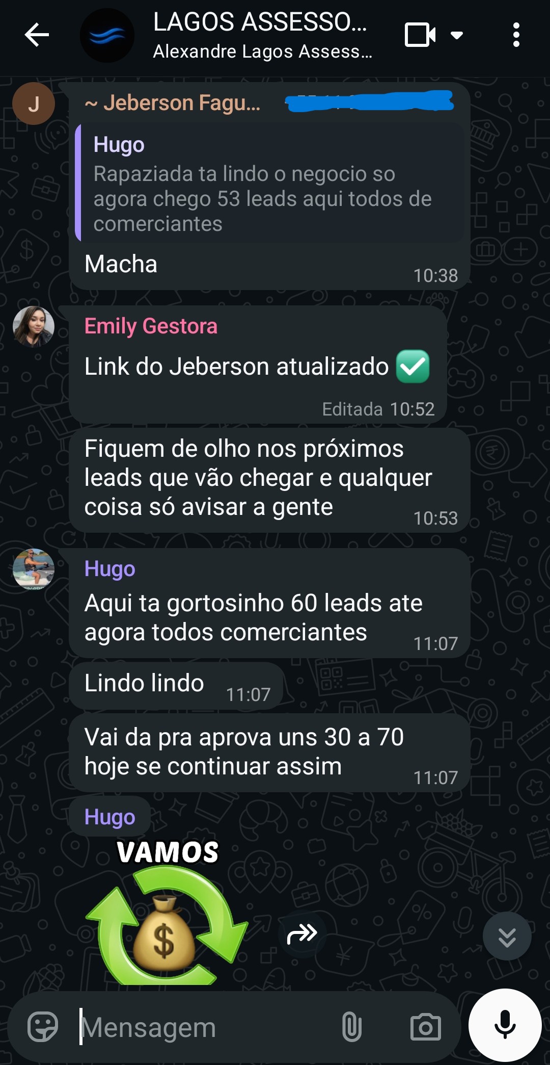 Conversa real com cliente da Lagos 1