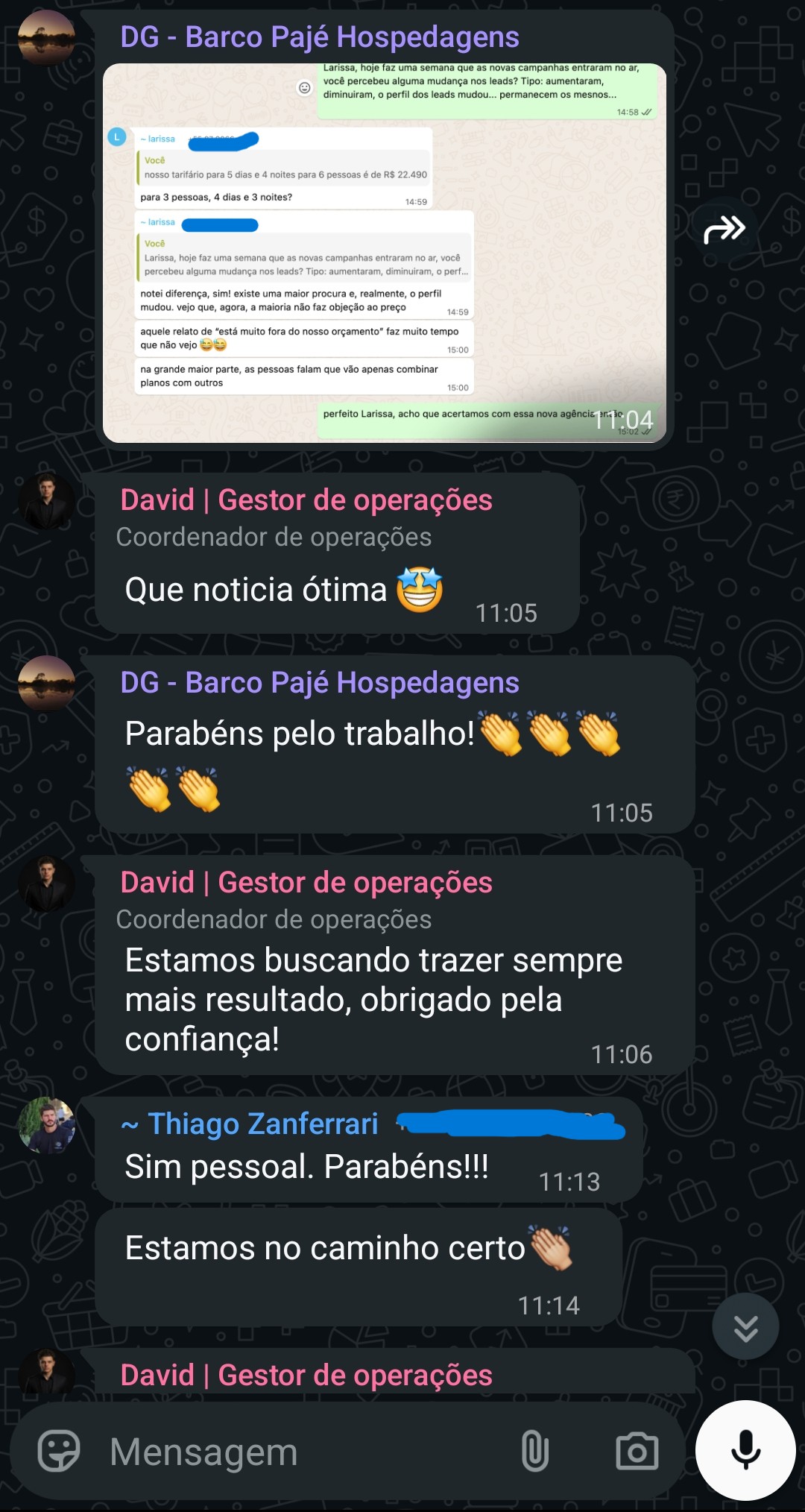 Conversa real com cliente da Lagos 6